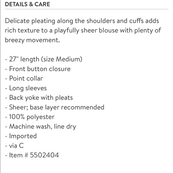 Frame Sheer Pleated Blouse -gorgeous cuffs! - Picture 6 of 6